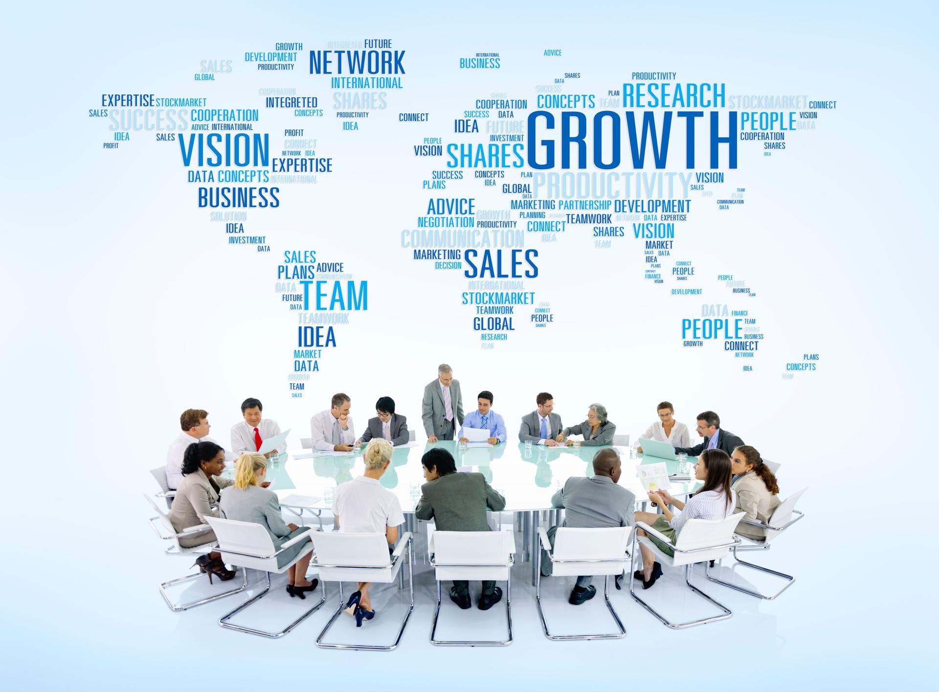 Business People Connected around the World
